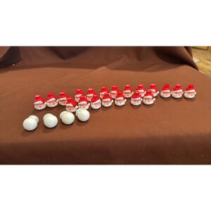 20 Vintage Santa Clasus Christmas ligh Covers & 4 Snowman Covers
